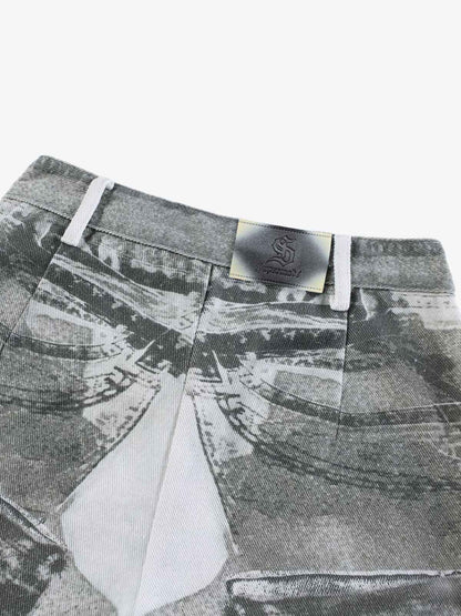 Vintage Illusion Graphic Ultra-Baggy Jeans 