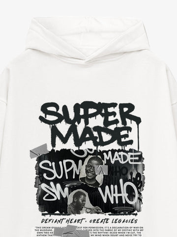 Trendy Retro Graffiti Character Hoodie 