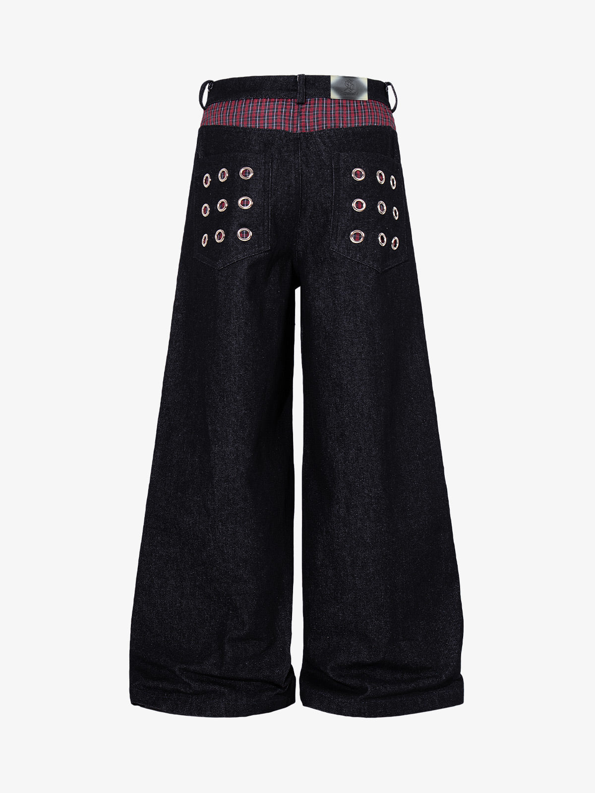 Plaid Patchwork Jeans