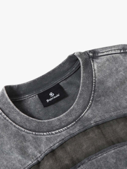Panel Stitch Cotton T-Shirt 