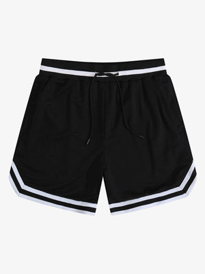 Retro Mesh Drawstring Basketball Shorts