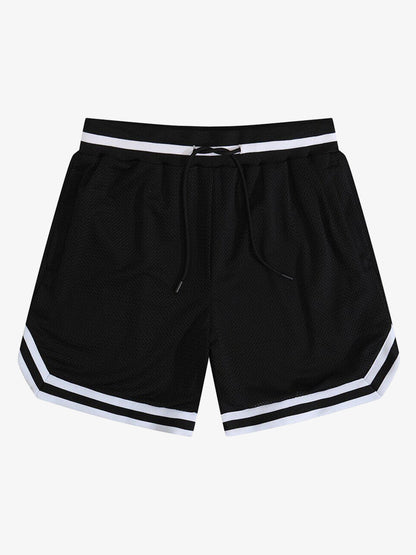 Retro Mesh Drawstring Basketball Shorts