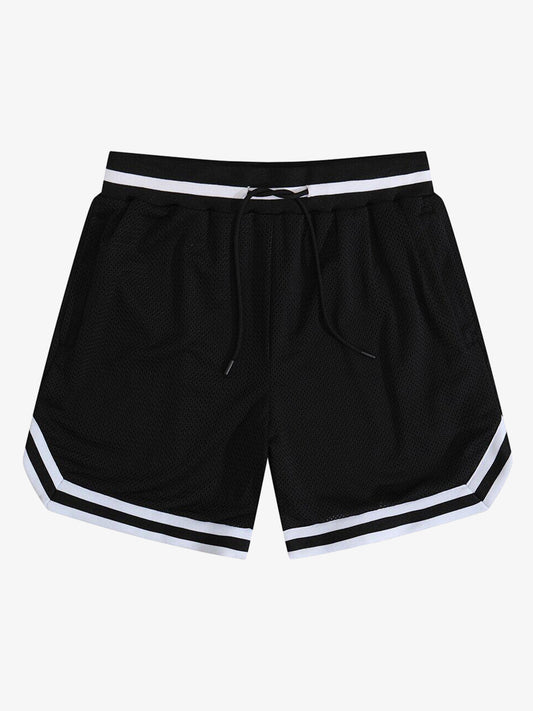 Retro Mesh Drawstring Basketball Shorts