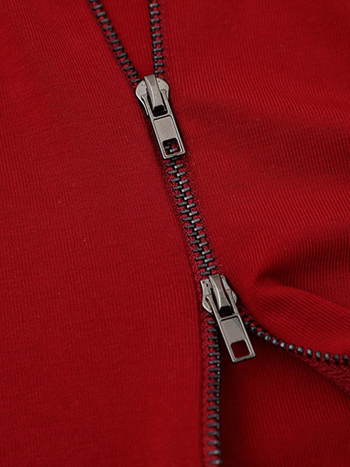 Retro Badge Zip-Up Track T-Shirt