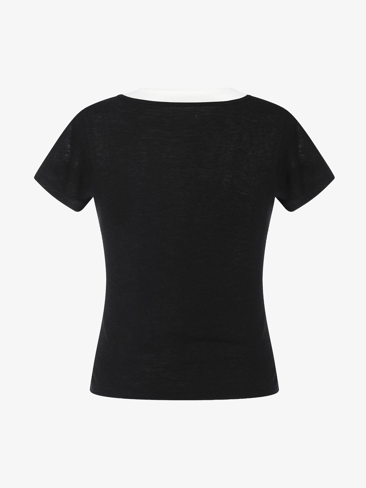 Layered Look Henley Slim Fit Short Sleeve T-Shirt 