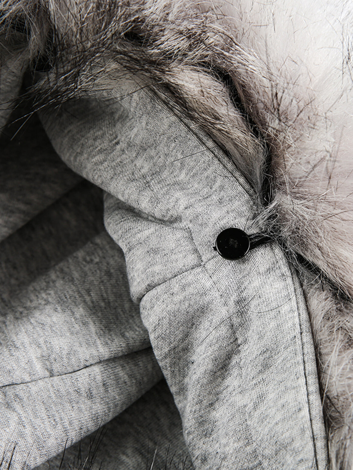 Detachable Fur Collar Printed Cardigan Half-Zip Hoodie 