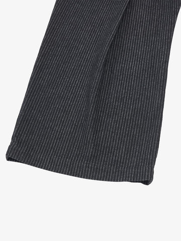 Vintage Pinstripe Pleated Wide-Leg Barrel Pants 