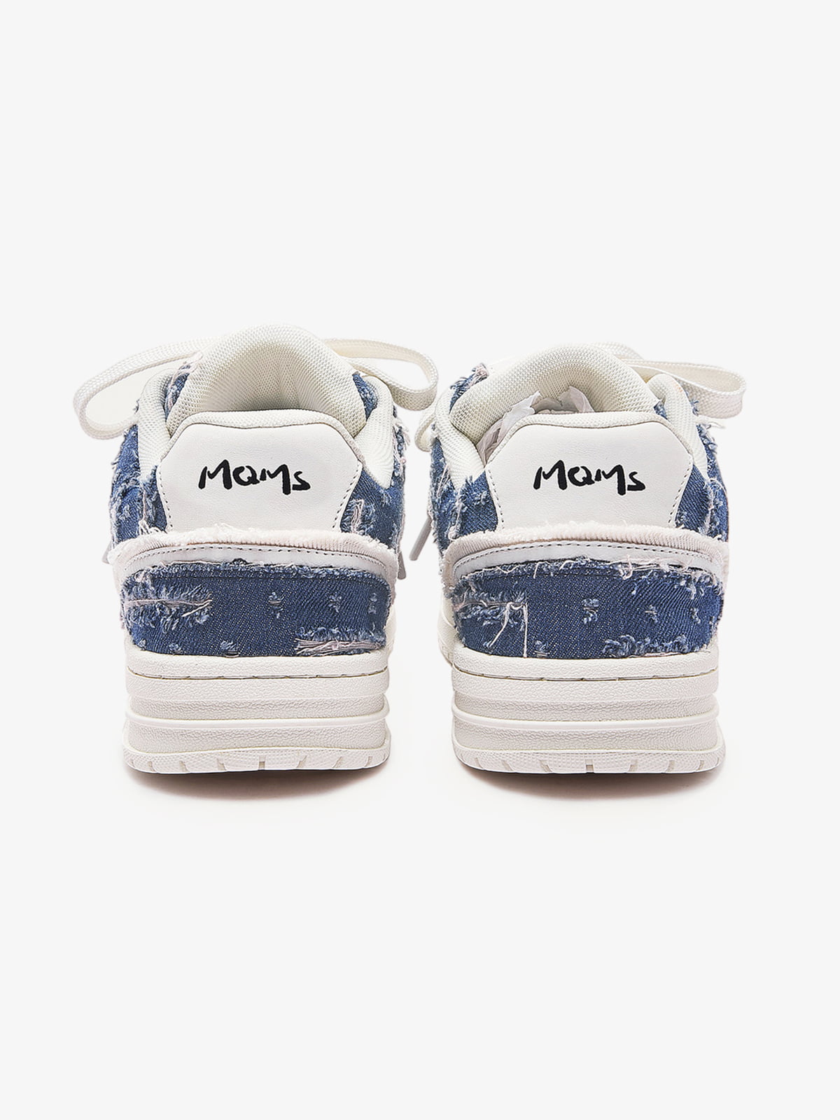 Street Distressed Denim Patchwork Sneakers 