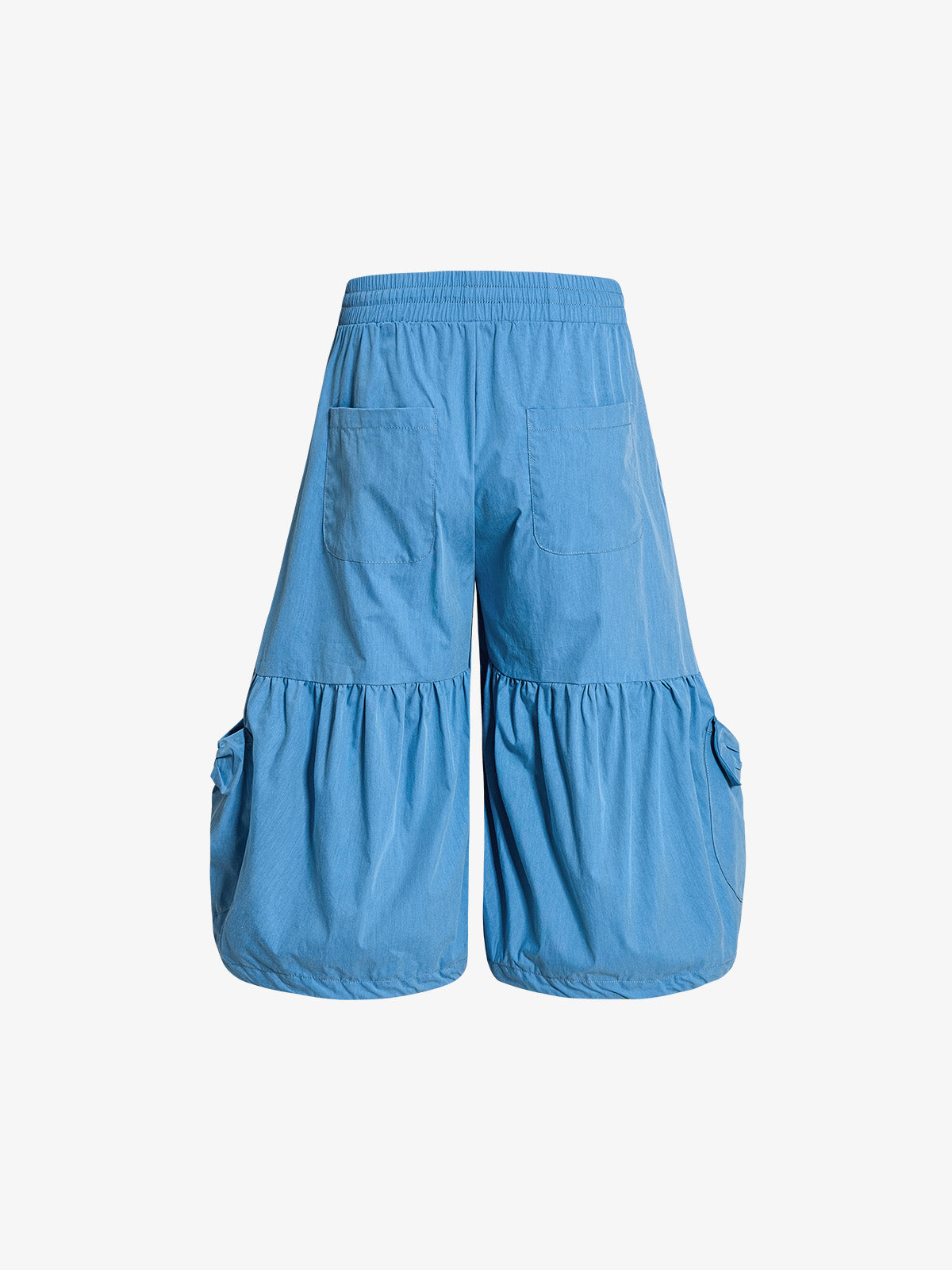 Nylon Cargo Culottes – Lightweight Elastic Waist Utility Pants