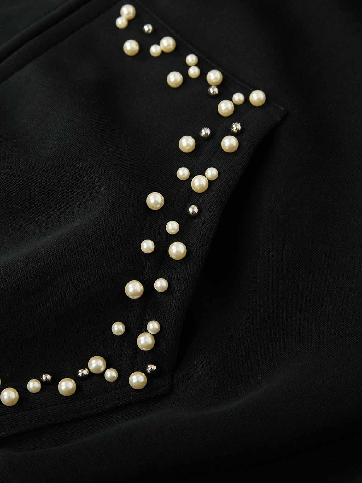 Supermade Pearl Embellished Zip Up Set - 2596 