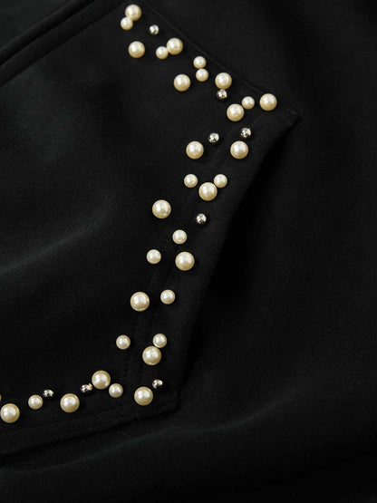 Supermade Pearl Embellished Zip Up Set - 2596 