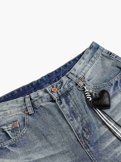 Distressed Washed Jeans