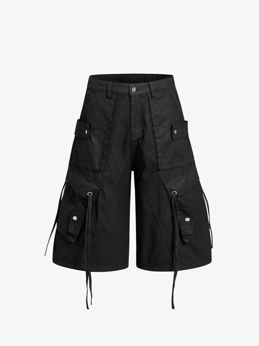 High-Waisted Cargo Shorts