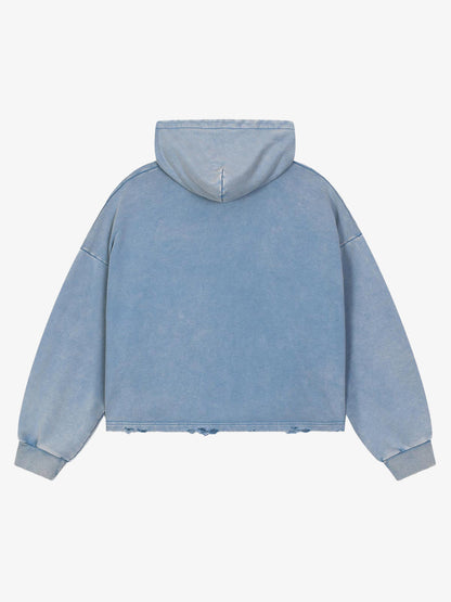 Girl Graphic Cropped Hoodie