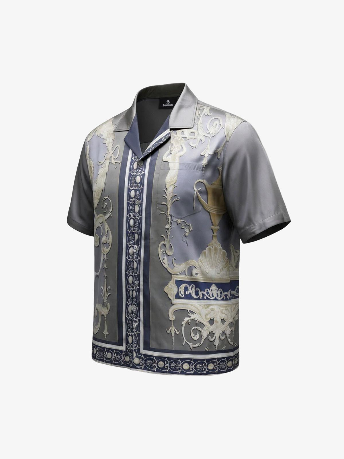 Baroque Sea Satin Cuban Shirt