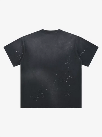 Washed Splash Ink Cosmic Statue Print Galaxy Art T-Shirt 