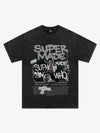 Streetwear Graffiti Character Collage Graphic T-Shirt 