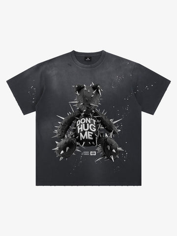 Spiked Bear Graphic T-Shirt 