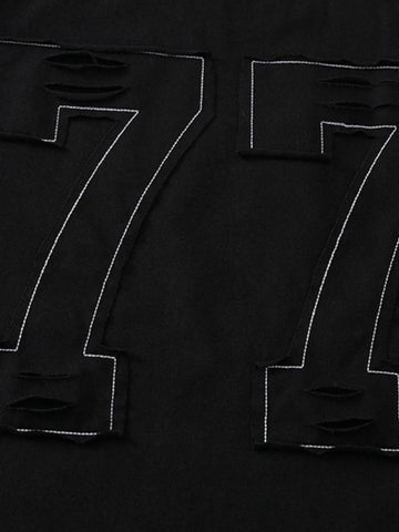 Ripped Number 77 Casual T-Shirt
