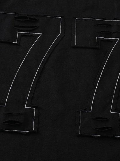 Ripped Number 77 Casual T-Shirt