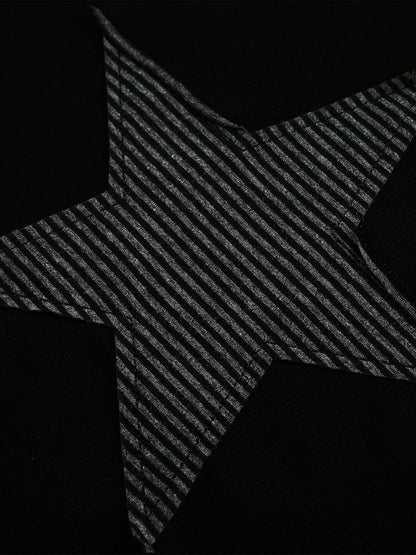 Layered Crewneck Star Print Long-Sleeve T-Shirt 