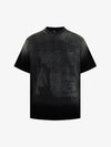 Cotton Oversized Graphic T-Shirt with Punk Rock Print and Vintage Wash Effect 