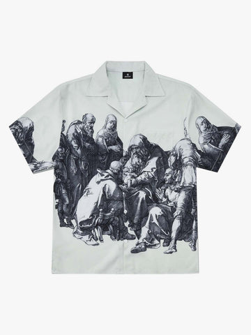 Renaissance Sketch Art Cuban Shirt 