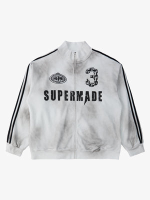 Supermade Vintage Distressed NO.3 Stand Collar Tracksuit - 2591 