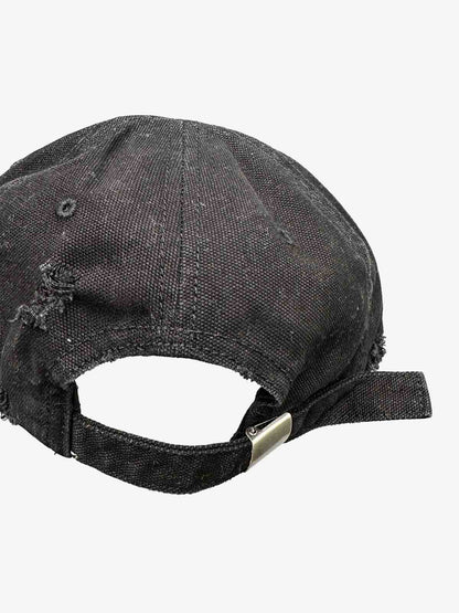 Distressed Baseball Cap with Frayed Brim