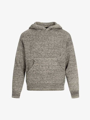 Relaxed Fit Knit Hooded Pullover Hoodie Sweater 
