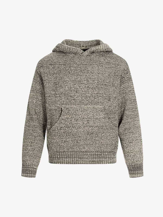 Relaxed Fit Knit Hooded Pullover Hoodie Sweater 