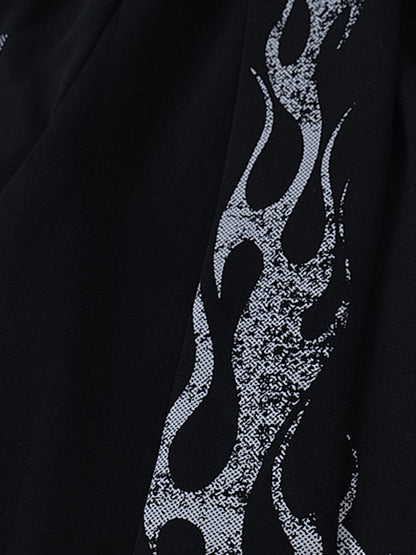 Dark Street Letter Flame Sweatpants 