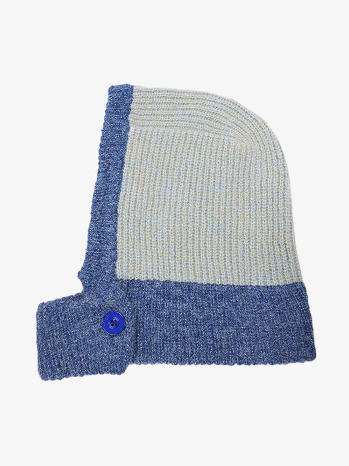 Retro Color-Block Chunky Knit Balaclava Hats 