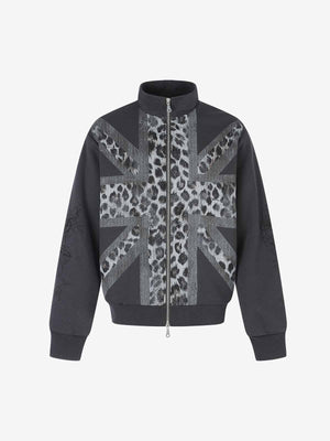 Leopard Flag Print Boxy Jacket