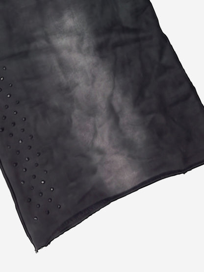 Washed Distressed Rhinestone Trim Sweatpants