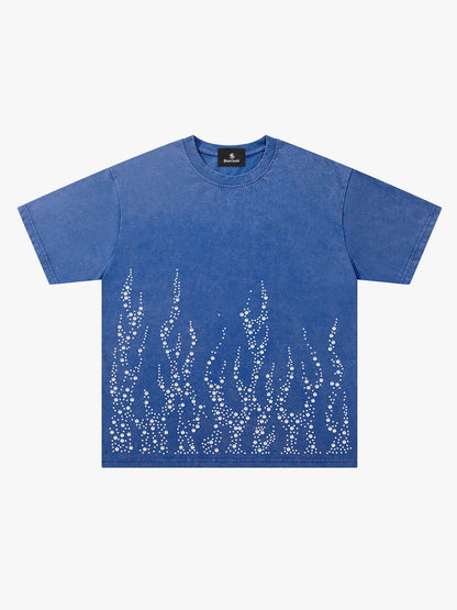 Acid Wash Oversized T-Shirt – Distressed Cotton Vintage Streetwear Tee