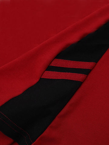 Retro Badge Zip-Up Track T-Shirt