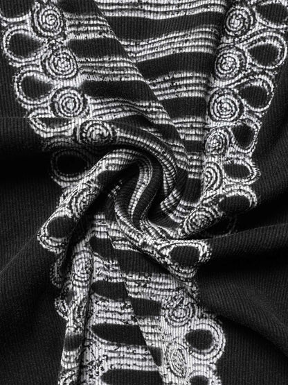 Ribbed Knit Top – Stretch Cotton Blend Fitted Essential