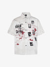 Graphic Patchwork Paint Splatter Shirt 