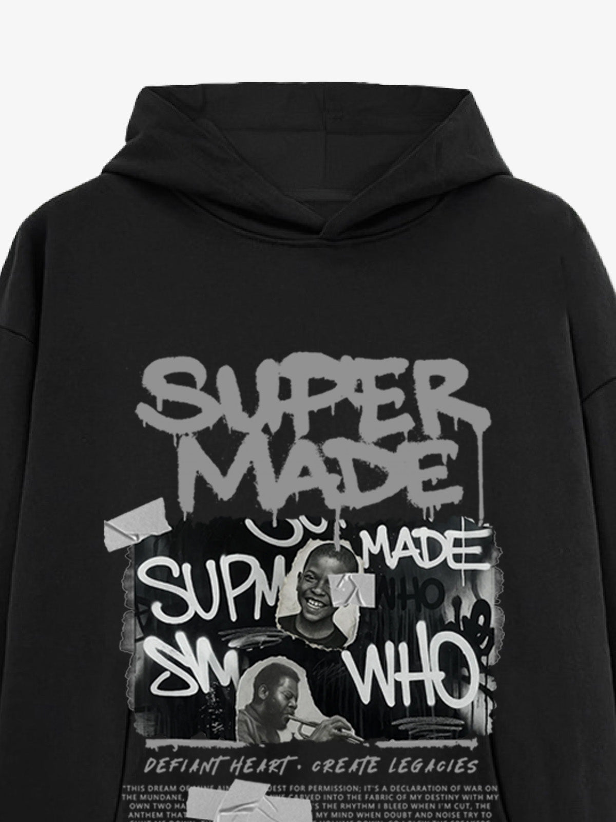 Trendy Retro Graffiti Character Hoodie 