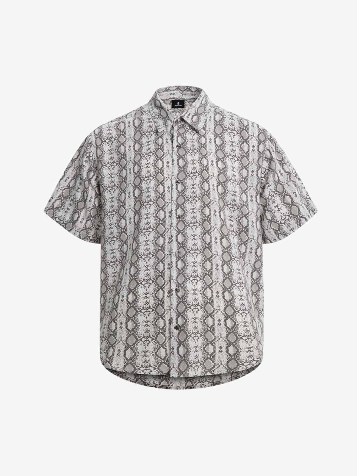 Snakeskin Stripe Short Sleeve Shirt 