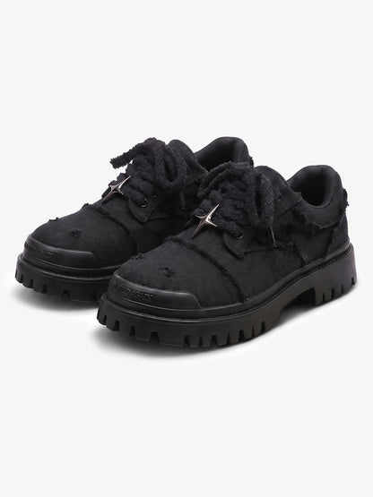 Four-Point Star Denim Chunky Casual Shoes