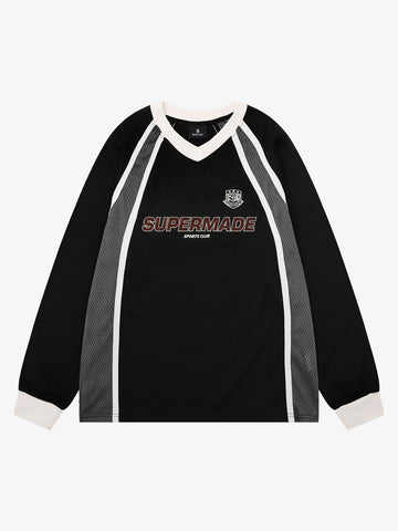Mesh Patchwork Sweatshirt