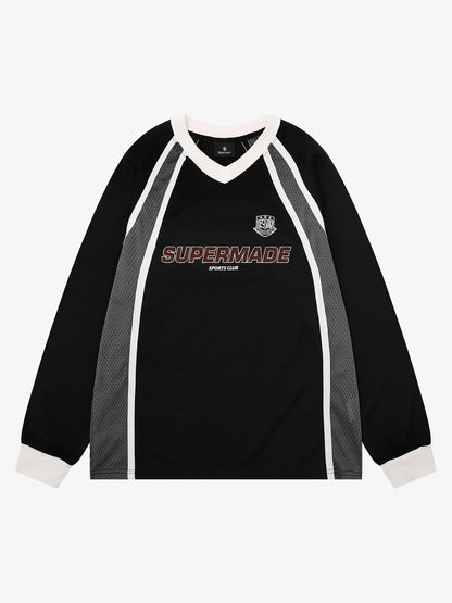 Mesh Patchwork Sweatshirt