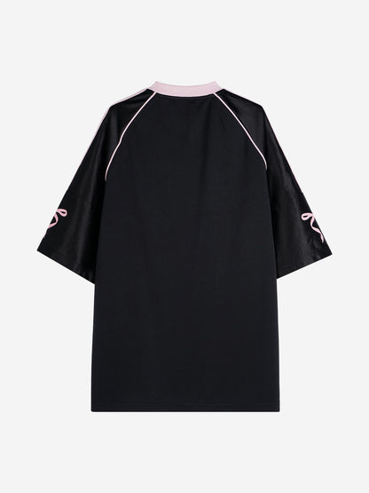 Graphic Number 07 Spliced Raglan T-Shirt
