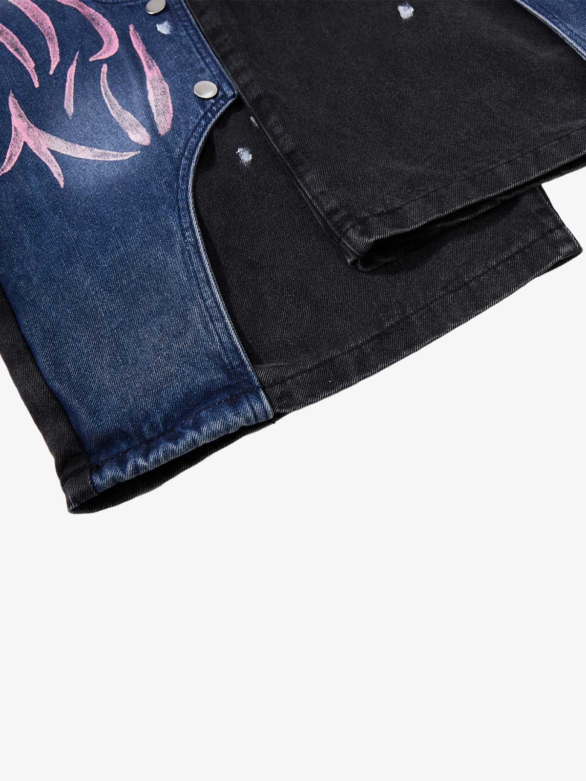 Black High-Waisted Straight Leg Jeans – Silver Rivet Five-Pocket Denim