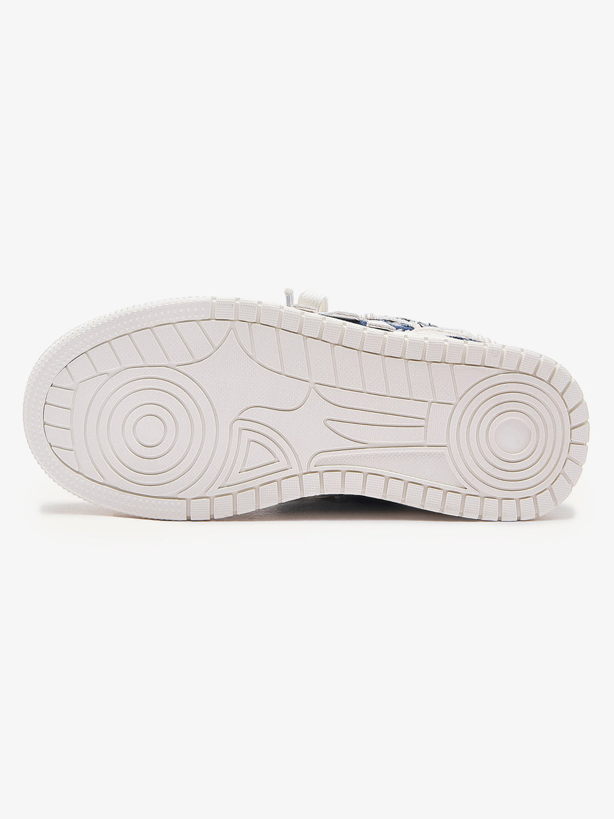 Street Distressed Denim Patchwork Sneakers 
