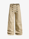 Military Button Baggy Cargo Pants