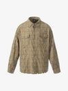 Distressed Raw Edge Plaid Shirt 
