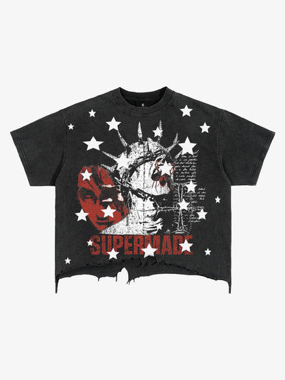 Distressed Supernatural Crop Tee